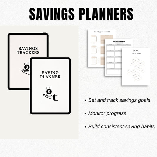 Ultimate Financial Planner Bundle | Budget Tracker, Debt Payoff, Savings Challenge & Money Management Printables