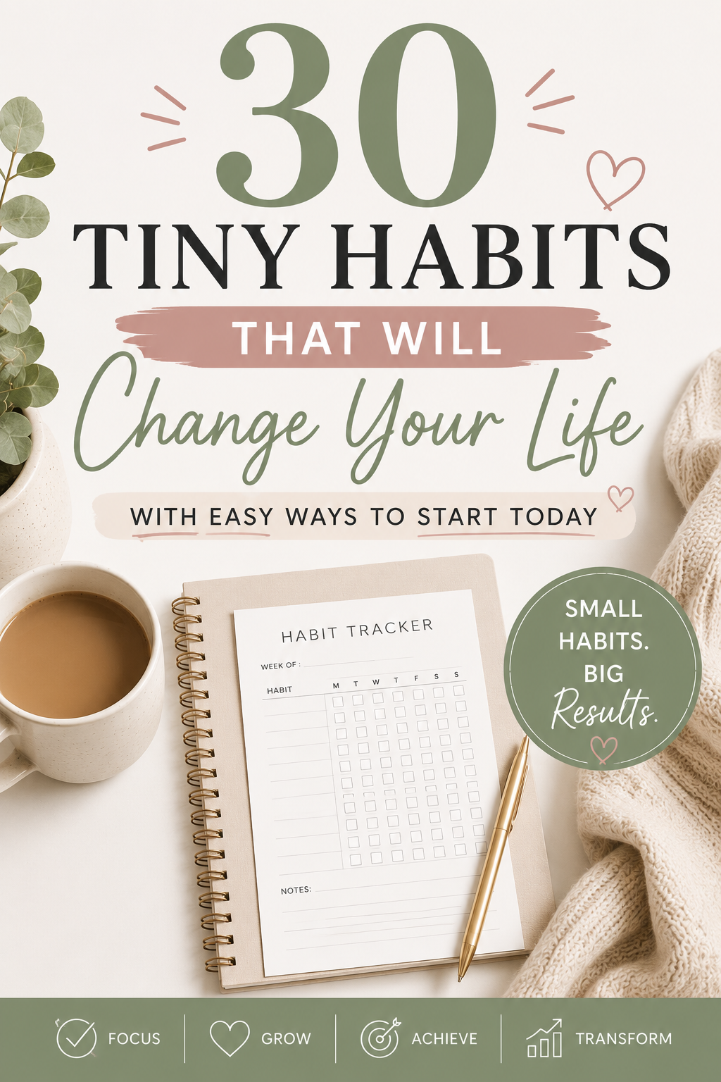 30 Tiny Habits That Will Change Your Life (With Easy Ways to Start Today)