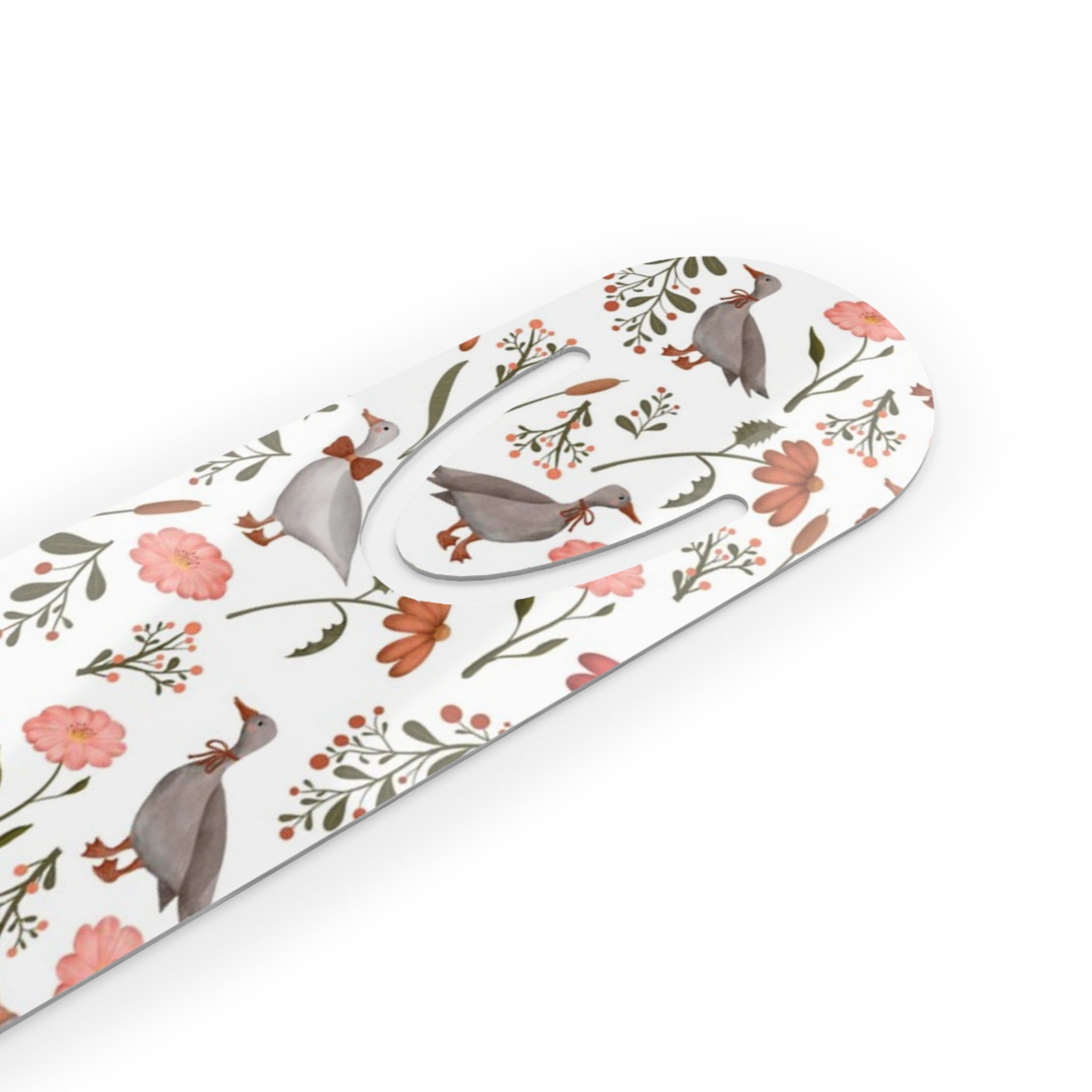Floral Bird Stainless Steel Bookmark — Vintage Garden Reading Clip