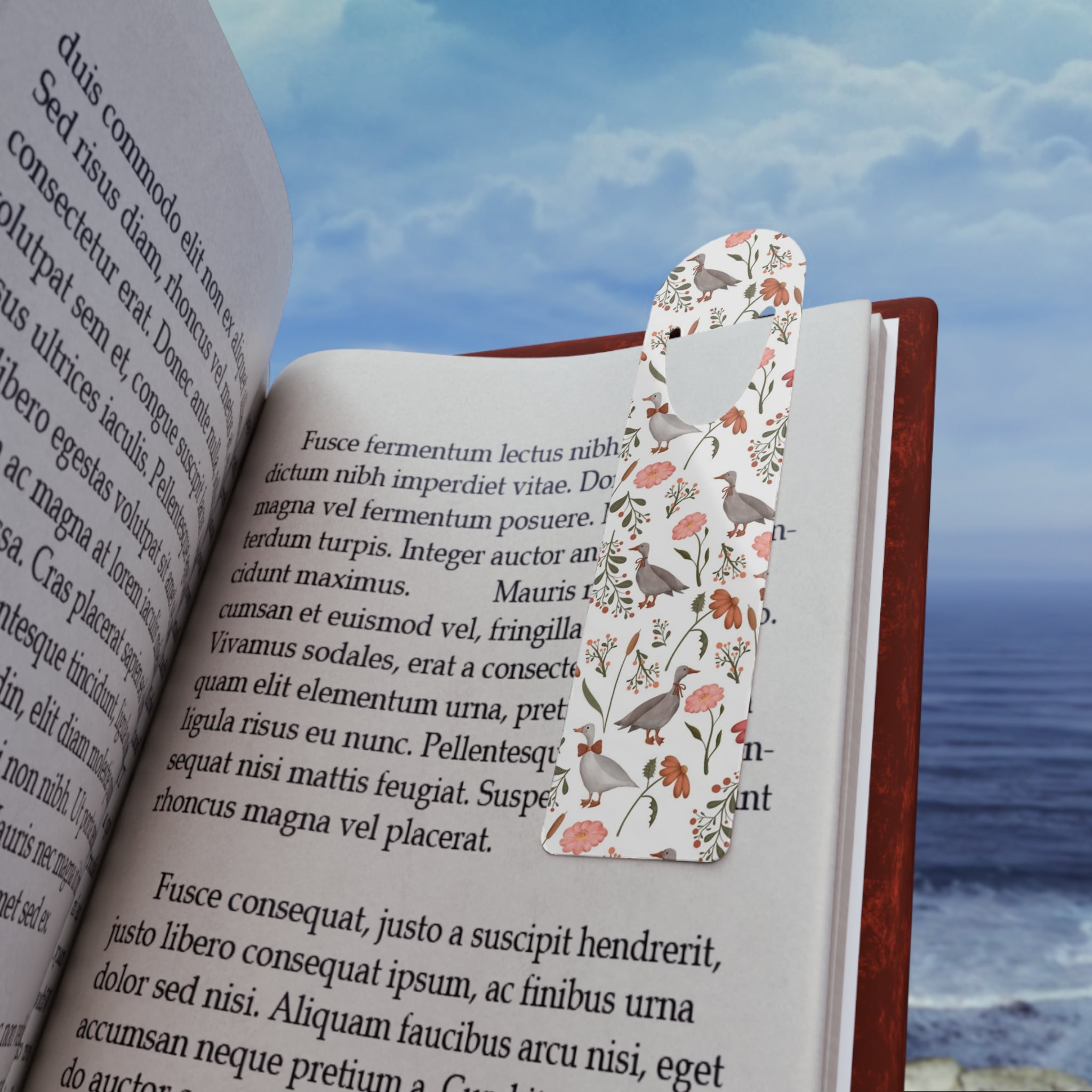 Floral Bird Stainless Steel Bookmark — Vintage Garden Reading Clip