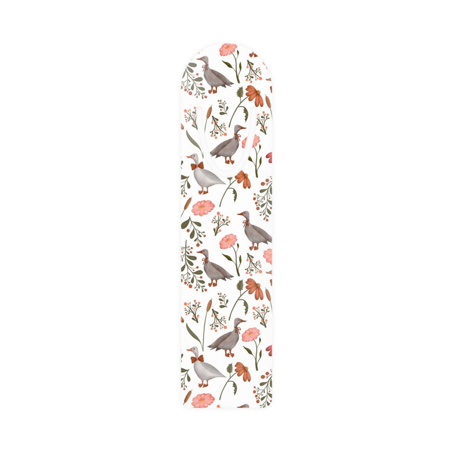 Floral Bird Stainless Steel Bookmark — Vintage Garden Reading Clip