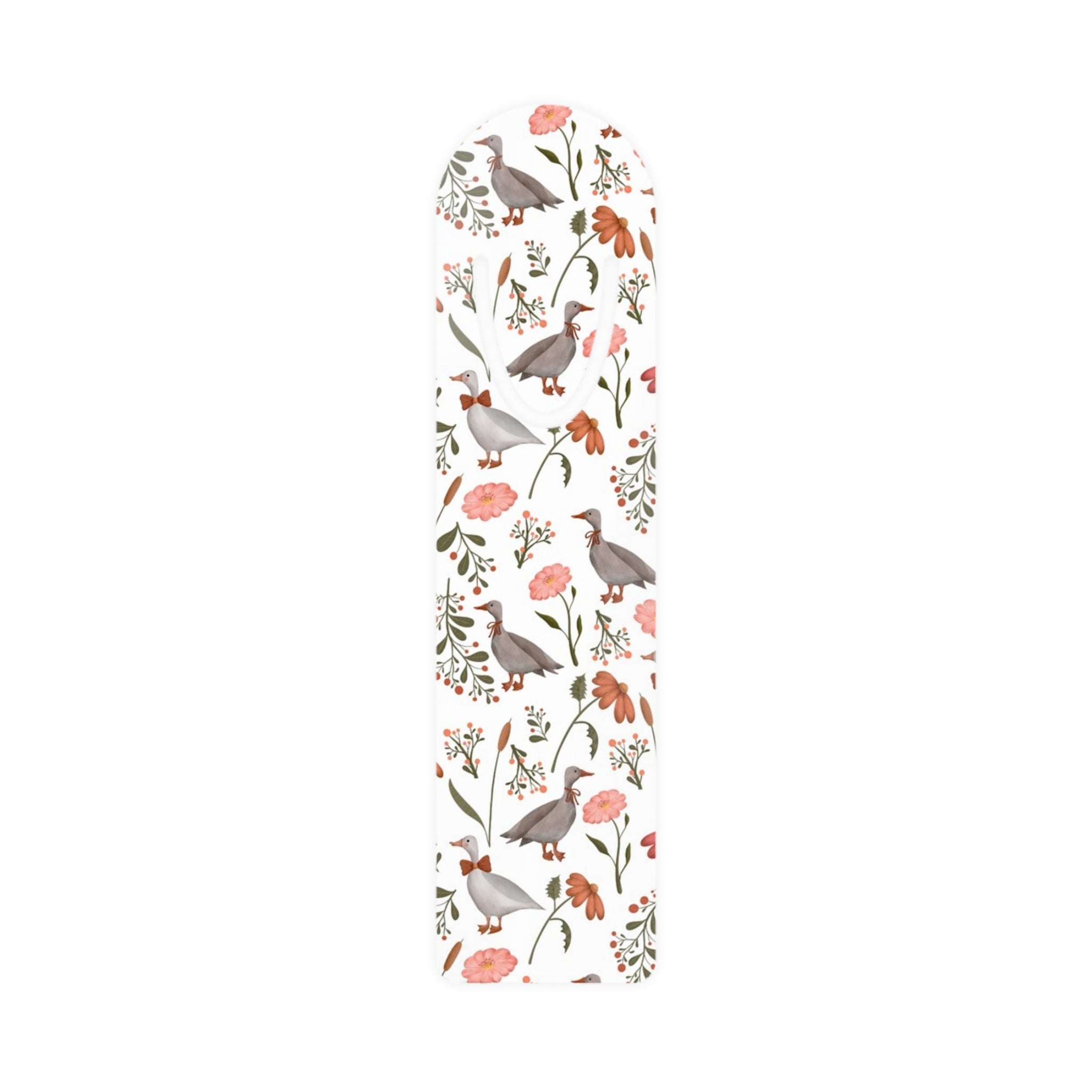 Floral Bird Stainless Steel Bookmark — Vintage Garden Reading Clip