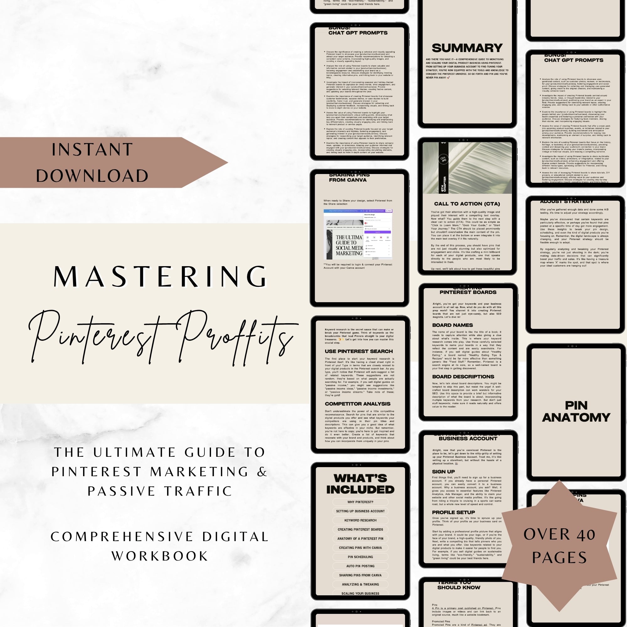 Mastering Pinterest Profits | The Complete Pinterest Marketing Guide for Bloggers & Digital Product Sellers