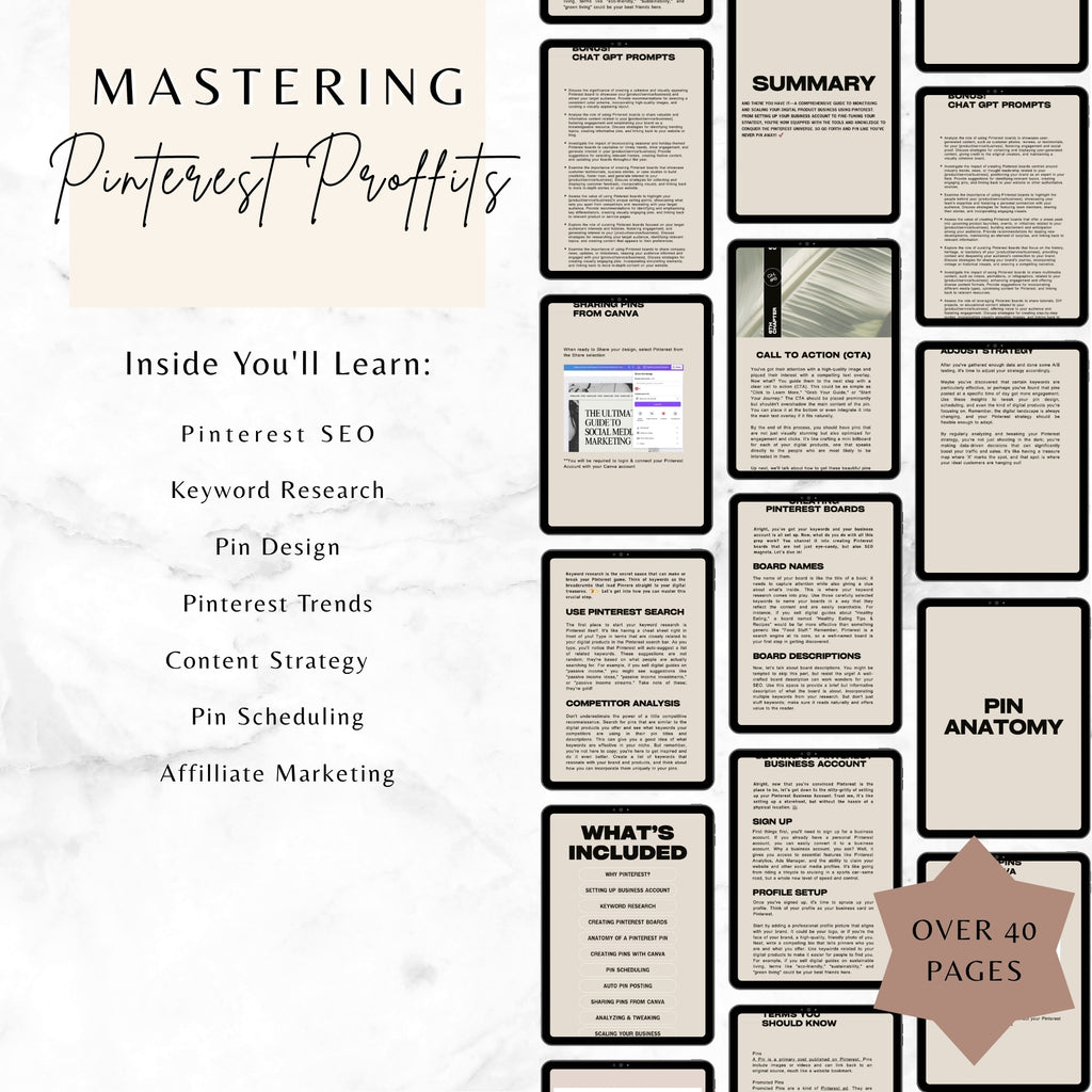 Mastering Pinterest Profits | The Complete Pinterest Marketing Guide for Bloggers & Digital Product Sellers