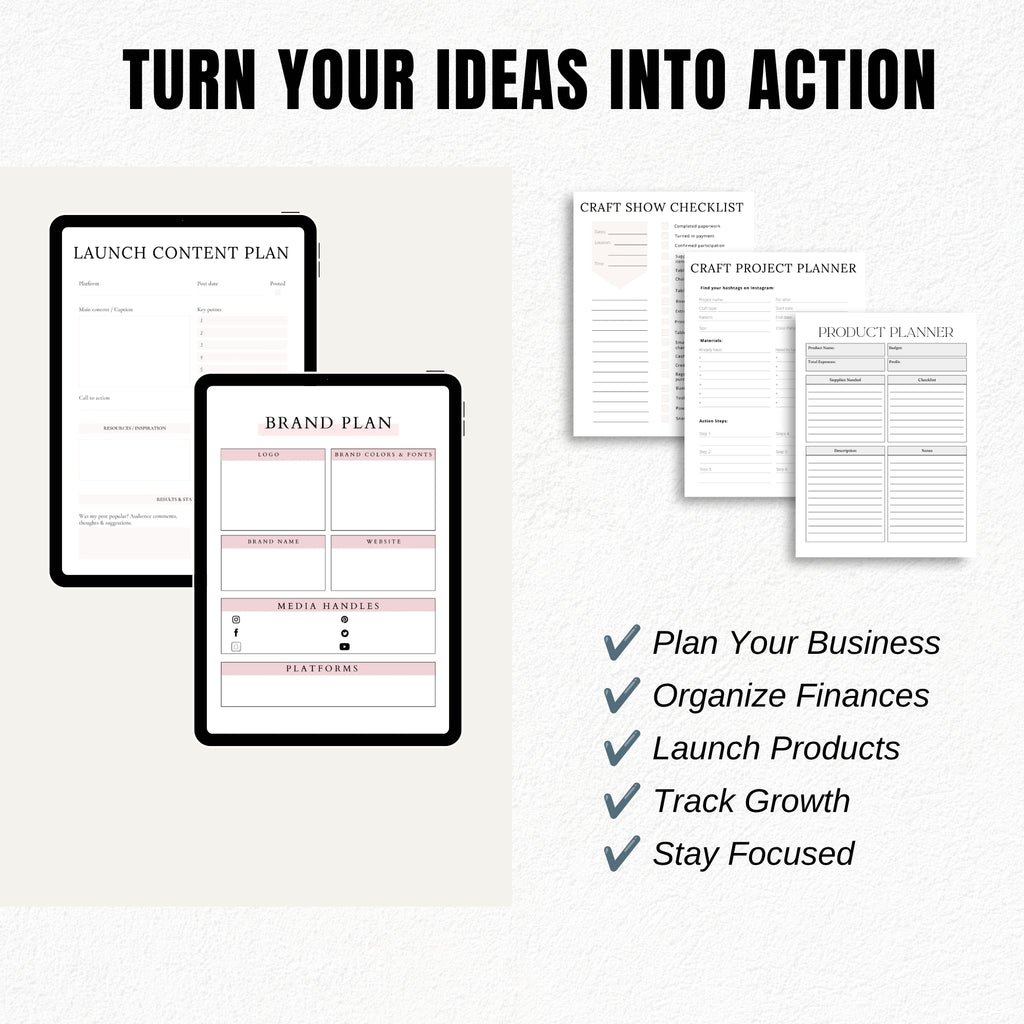 Ultimate Business Planner Bundle | Small Business, Shopify, Etsy, Product Launch & Side Hustle Printables