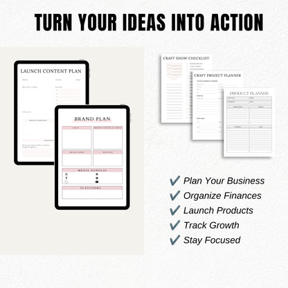 Ultimate Business Planner Bundle | Small Business, Shopify, Etsy, Product Launch & Side Hustle Printables
