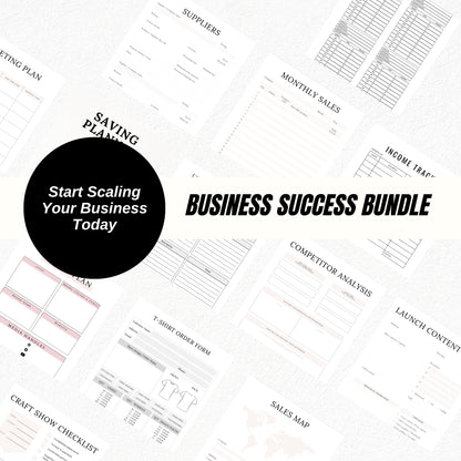 Ultimate Business Planner Bundle | Small Business, Shopify, Etsy, Product Launch & Side Hustle Printables