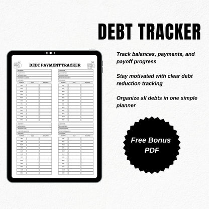 Ultimate Financial Planner Bundle | Budget Tracker, Debt Payoff, Savings Challenge & Money Management Printables