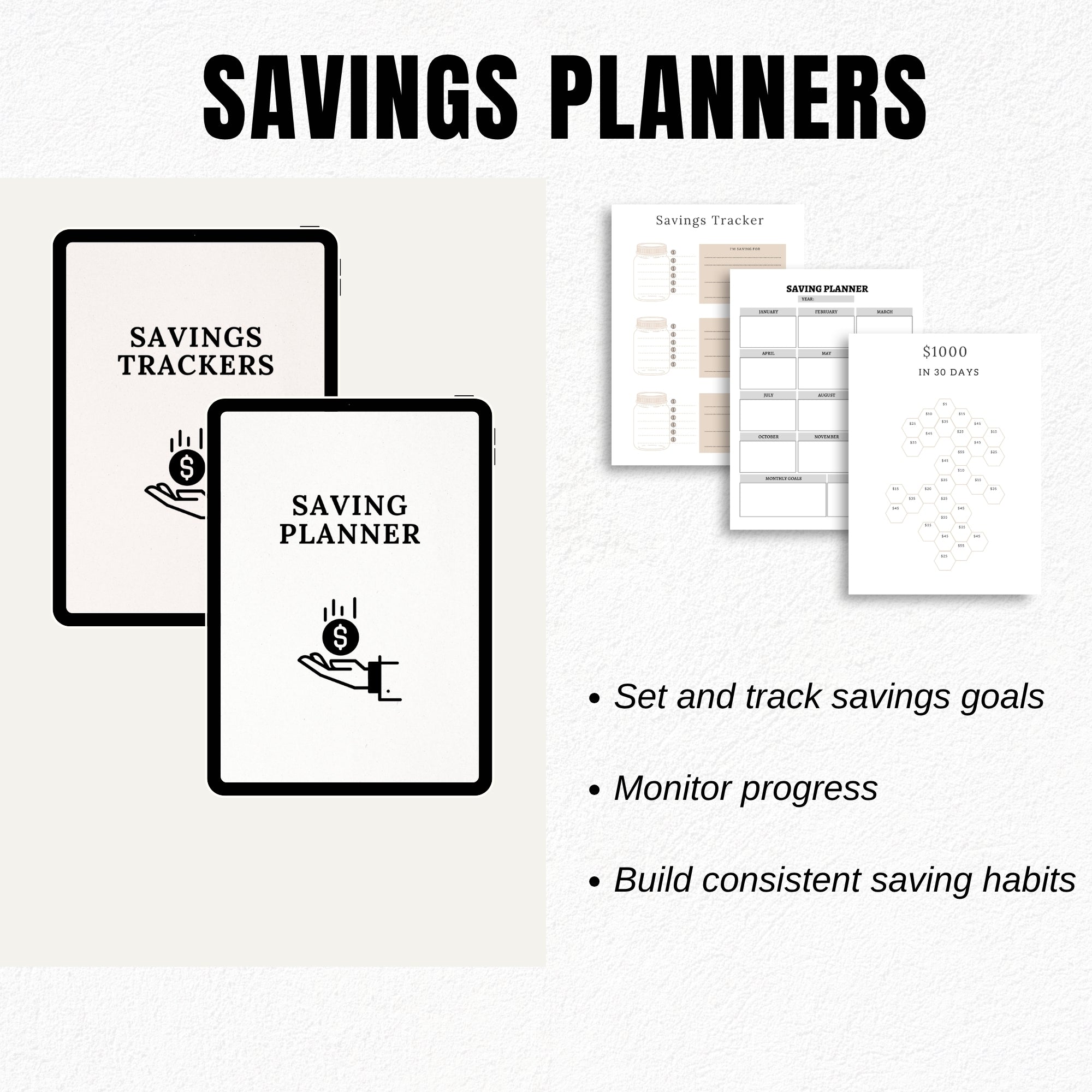 Ultimate Financial Planner Bundle | Budget Tracker, Debt Payoff, Savings Challenge & Money Management Printables