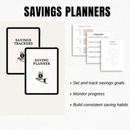 Ultimate Financial Planner Bundle | Budget Tracker, Debt Payoff, Savings Challenge & Money Management Printables